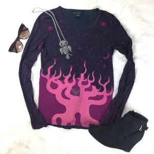 Marc by Marc Jacobs Owl Long Sleeve Shirt Stars